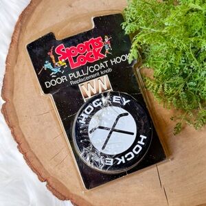 Vintage Hockey Puck Westlock Sports Lock Replacement Door Pull Knob Coat Hook